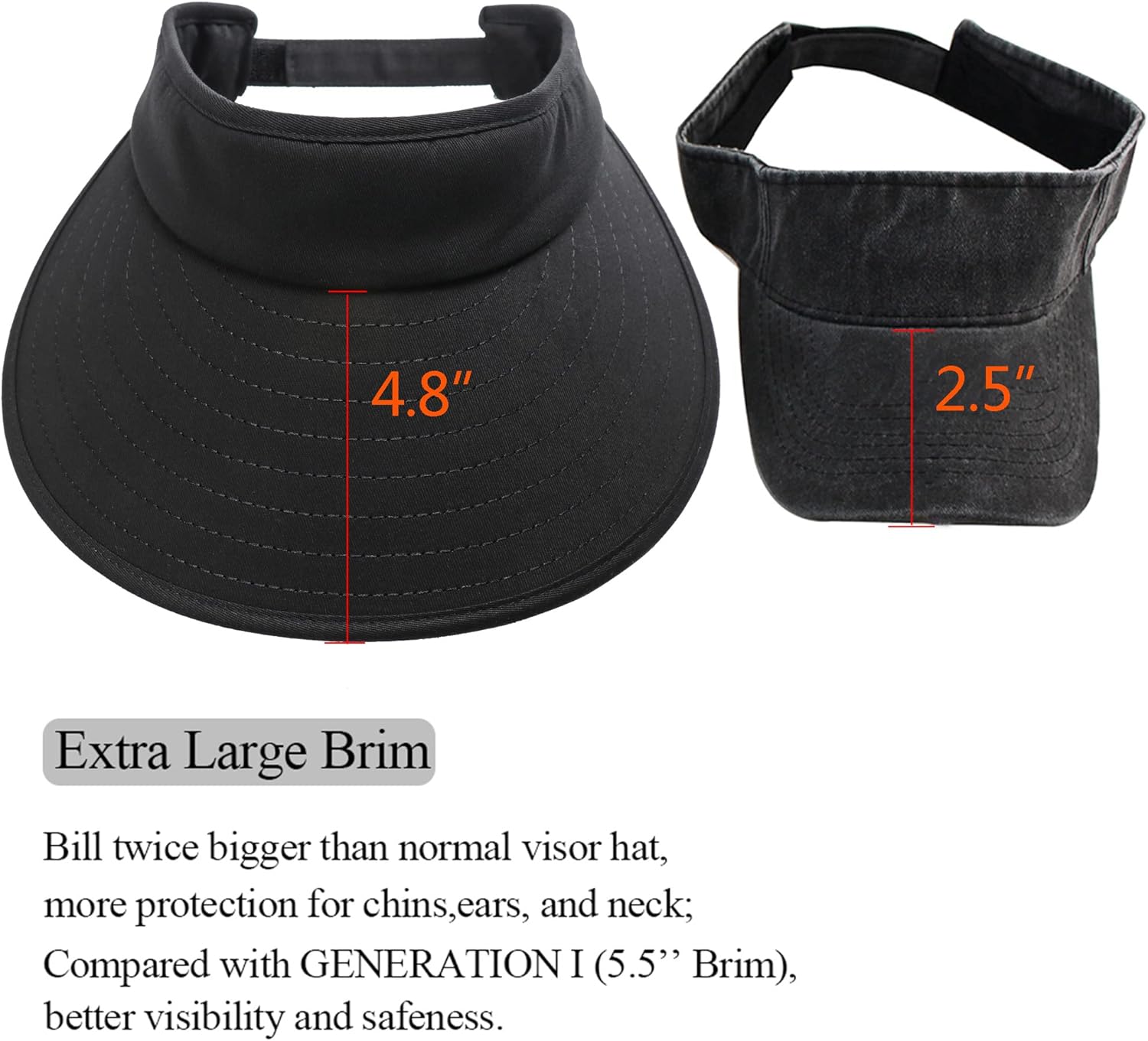 Sun Visor Hats Women Large Brim Summer UV Protection Beach Cap